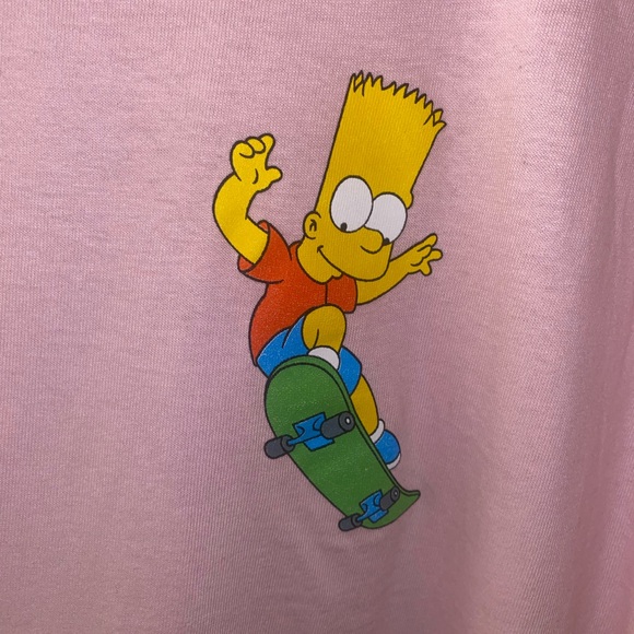 The Simpsons Pink Graphic Tee with Cartoon Sz M - Picture 5 of 5
